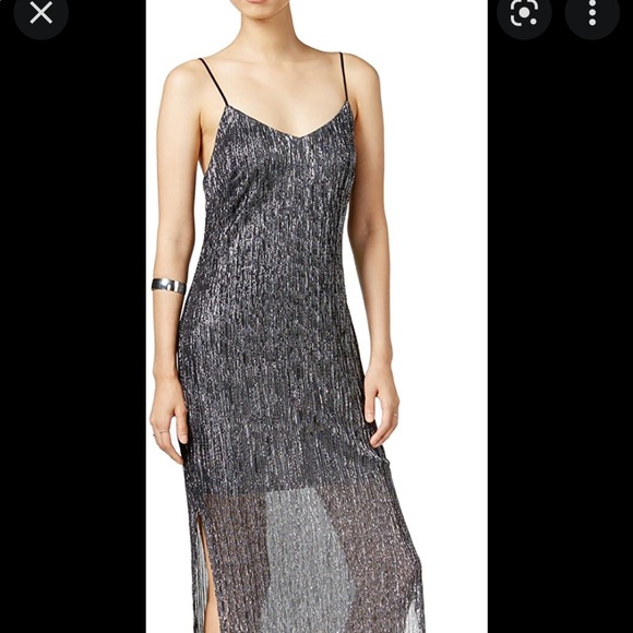 Bar III Sheer Metallic Slip Dress. Shortened. Size XL - Picture 1 of 6